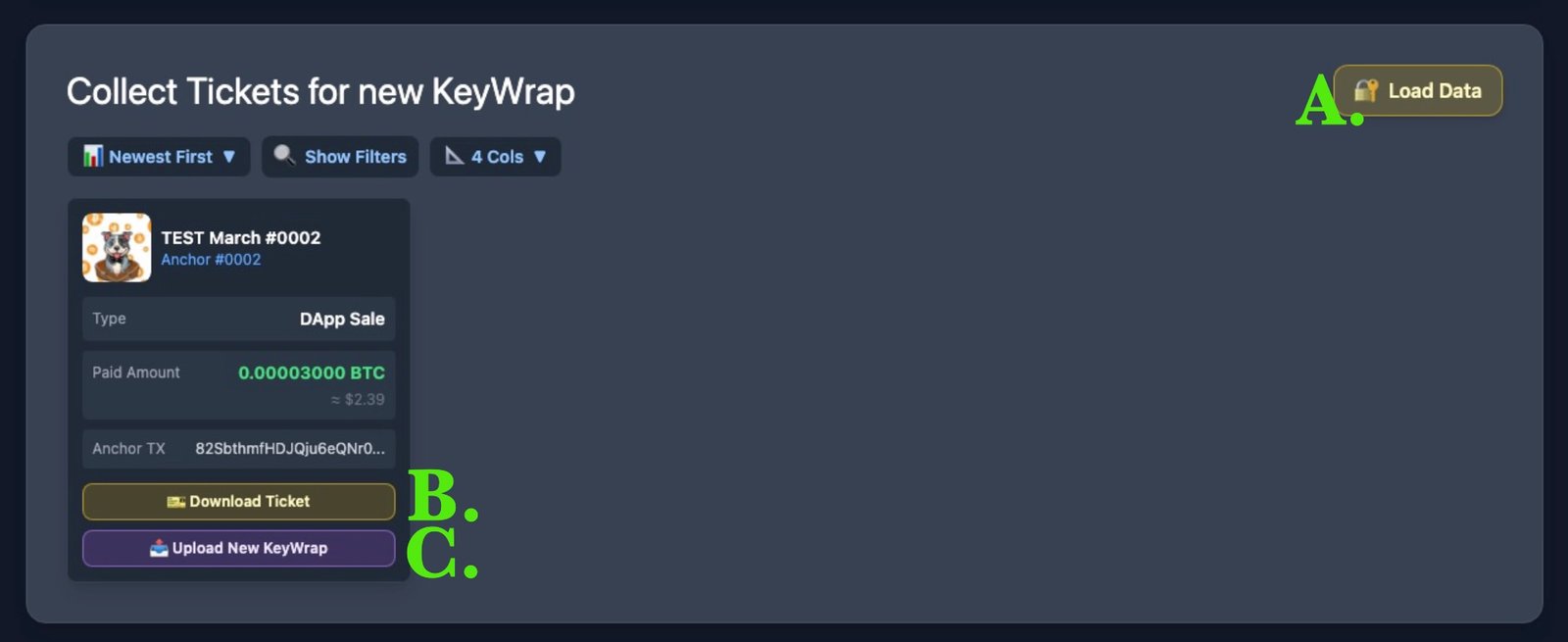 Collect Tickets for New KeyWrap Card Screenshot