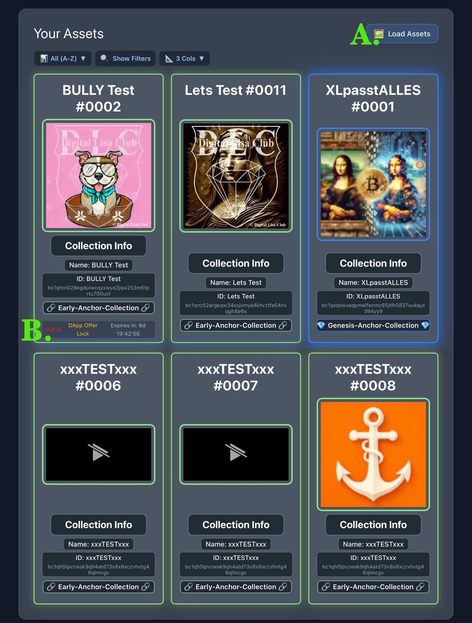 Your Assets Card Screenshot