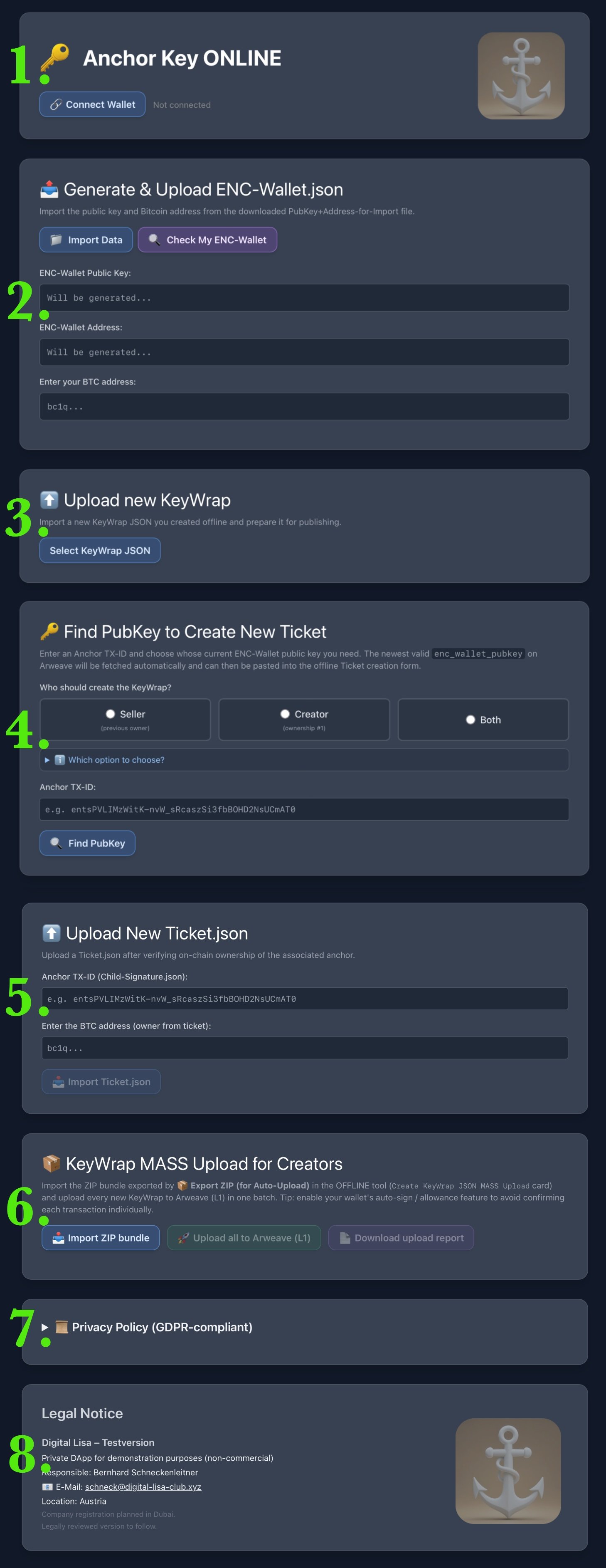 AnchorKey ONLINE Screenshot